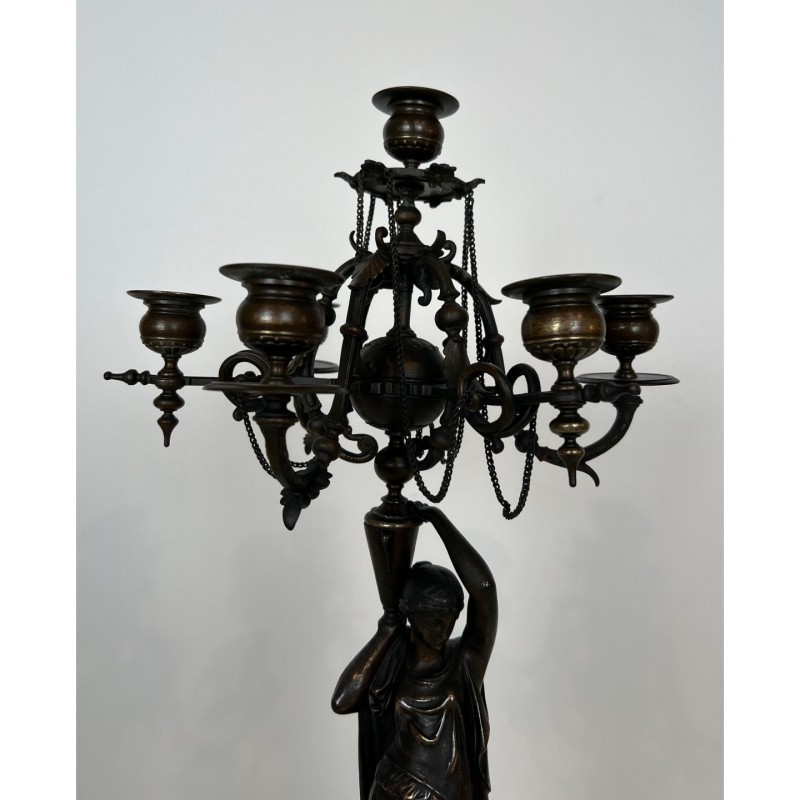 Paire de candélabres en bronze