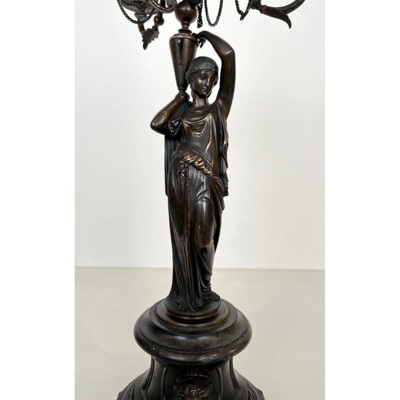 Paire de candélabres en bronze