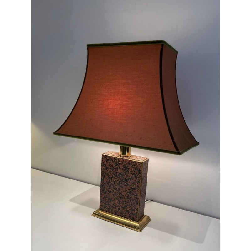 Pair of Chinoiserie Table Lamps, Pagoda Shades, French Work, circa 1970