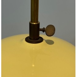 Pair of Yellow Ceramic Table Lamps, Signed Kostka, French Work, circa 1970