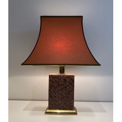 Pair of Chinoiserie Table Lamps, Pagoda Shades, French Work, circa 1970
