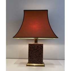 Pair of Chinoiserie Table Lamps, Pagoda Shades, French Work, circa 1970