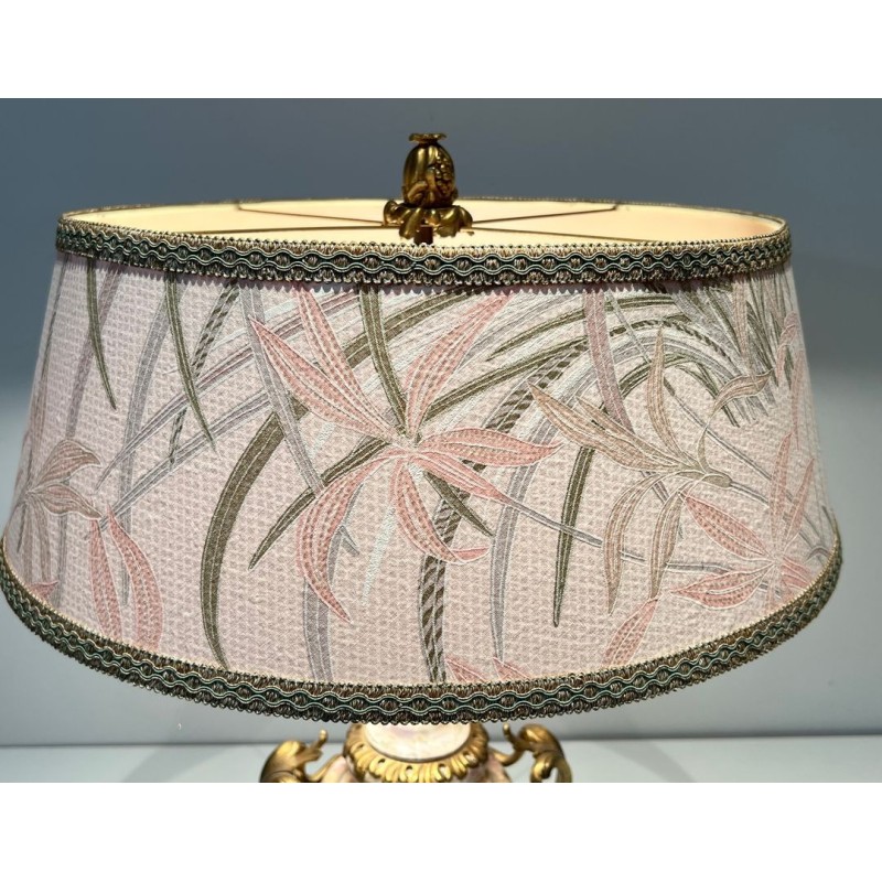 Large Louis XV Style Marble & Bronze Lamp, French Work, 19th Century