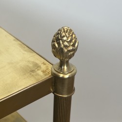 Pair of Brass Side Tables Maison Jansen 1940 - Maison Barrois