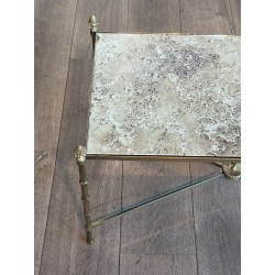 Table Basse Maison Baguès Laiton Miroir Venere 1970 - Maison Barrois