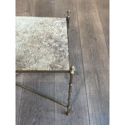 Table Basse Maison Baguès Laiton Miroir Venere 1970 - Maison Barrois