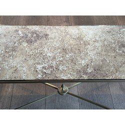 Table Basse Maison Baguès Laiton Miroir Venere 1970 - Maison Barrois