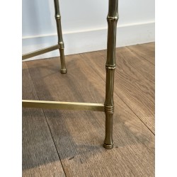 Maison Baguès Brass Venere Mirror Coffee Table 1970 - Maison Barrois