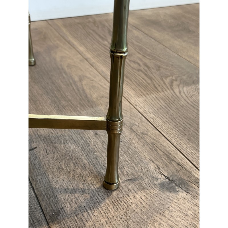 Maison Baguès Brass Venere Mirror Coffee Table 1970 - Maison Barrois