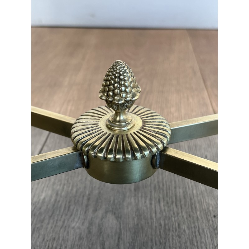 Table Basse Maison Baguès Laiton Miroir Venere 1970 - Maison Barrois