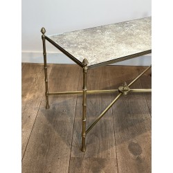 Table Basse Maison Baguès Laiton Miroir Venere 1970 - Maison Barrois