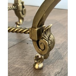 Table Basse Sphynges Bronze Miroir Venere 1970 - Maison Barrois