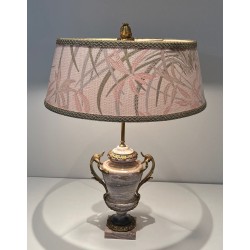 Large Louis XV Style Marble & Bronze Lamp, French Work, 19th Century