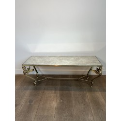 Sphinxes Coffee Table Bronze Venere Mirror 1970 - Maison Barrois