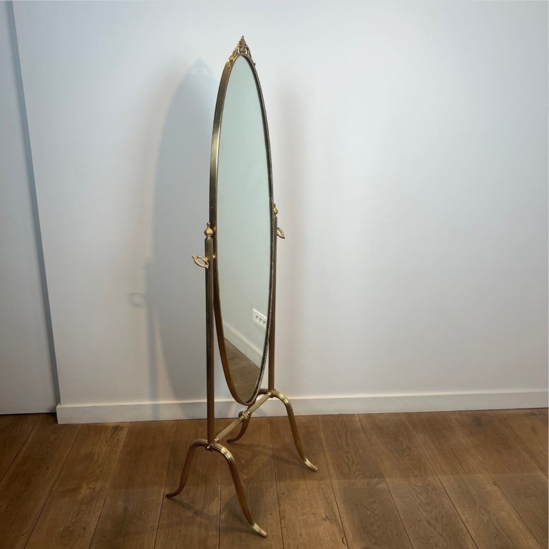 Miroir Psyché sur Pied Encadrement Sculpté XIXème - Maison Barrois