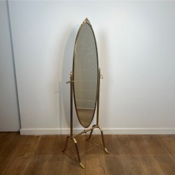 Cheval Psyche Mirror Stand Carved Frame 19th Century - Maison Barrois