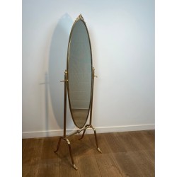 Miroir Psyché sur Pied Encadrement Sculpté XIXème - Maison Barrois