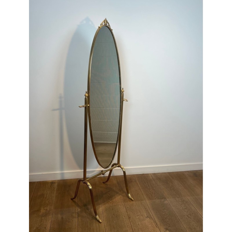 Cheval Psyche Mirror Stand Carved Frame 19th Century - Maison Barrois
