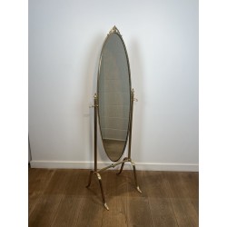 Cheval Psyche Mirror Stand Carved Frame 19th Century - Maison Barrois