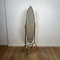 Cheval Psyche Mirror Stand Carved Frame 19th Century - Maison Barrois