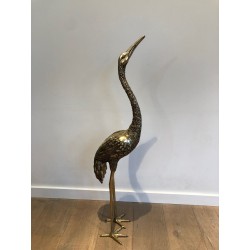 Pendant de Grands Oiseaux en Bronze Ciselé. Travail Français. Vers 1920