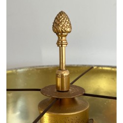 White Opaline Ostrich Egg Table Lamp, Gilt Nickel, Style of Maison Charles, circa 1970