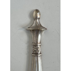 Pair of Neoclassical Style Silvered Wall Sconces with Three Lights in the Style of Maison Jansen. Circa 1940