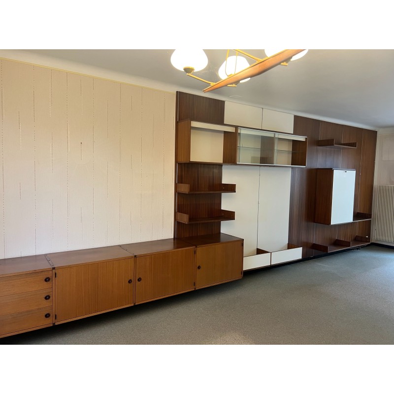 Huge Modular Wall Unit System | 1970s French Modernist Library