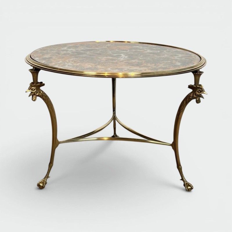 Maison Charles Bronze Rooster Coffee Table | Circa 1940