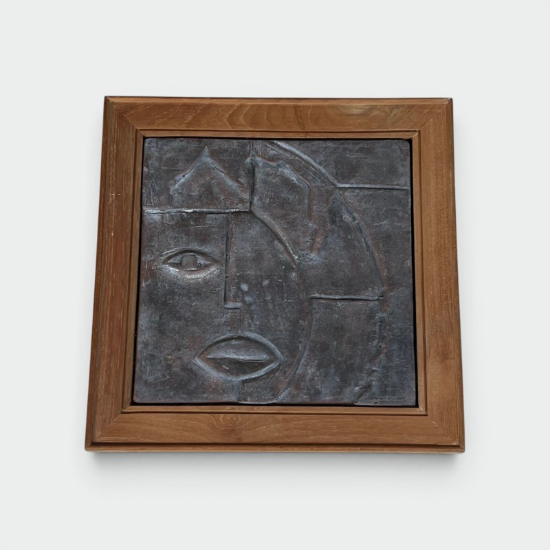 Tableau Céramique Moderniste Cubiste | Décoration Années 1970