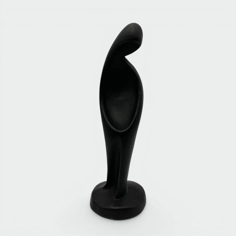 1960s Black Ceramic Madonna Sculpture | Georges Jouve Style