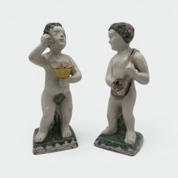 Statuettes Faïence Bruxelles XVIIIe | Allégories Saisons