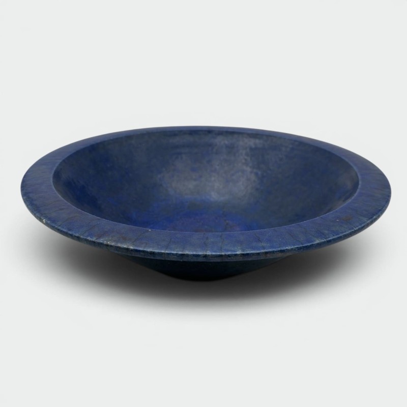 Coupe Céramique Bleue Brutaliste Années 1960 | Pièce Signée