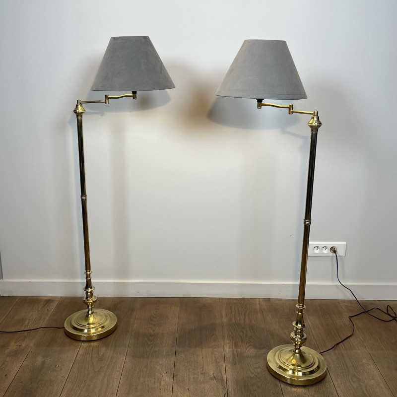 Brass Floor Reading Lamps | Maison Barrois