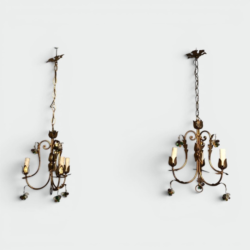 Gilt Metal Chandeliers | Maison Barrois