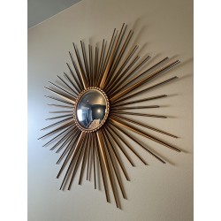 Sunburst Mirror in Gilt, Chaty Vallauris | Maison Barrois