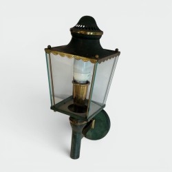 Appliques-Lanternes en Métal Patiné Vert | Maison Barrois