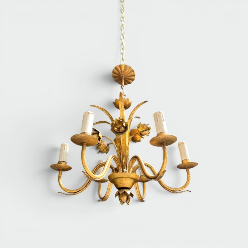Gilt Metal Chandelier | Maison Barrois