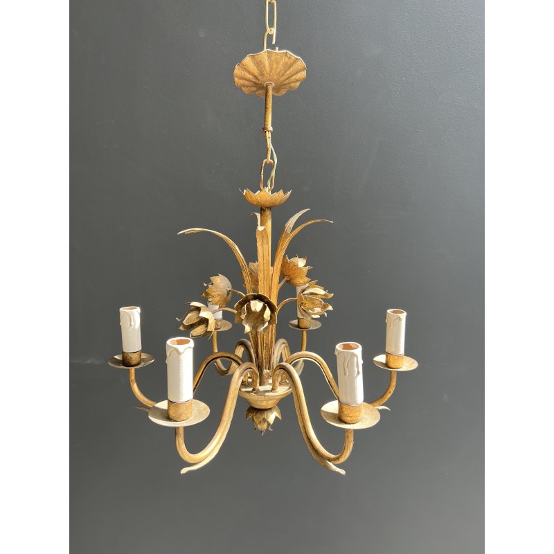 Lustre en Métal Doré | Maison Barrois