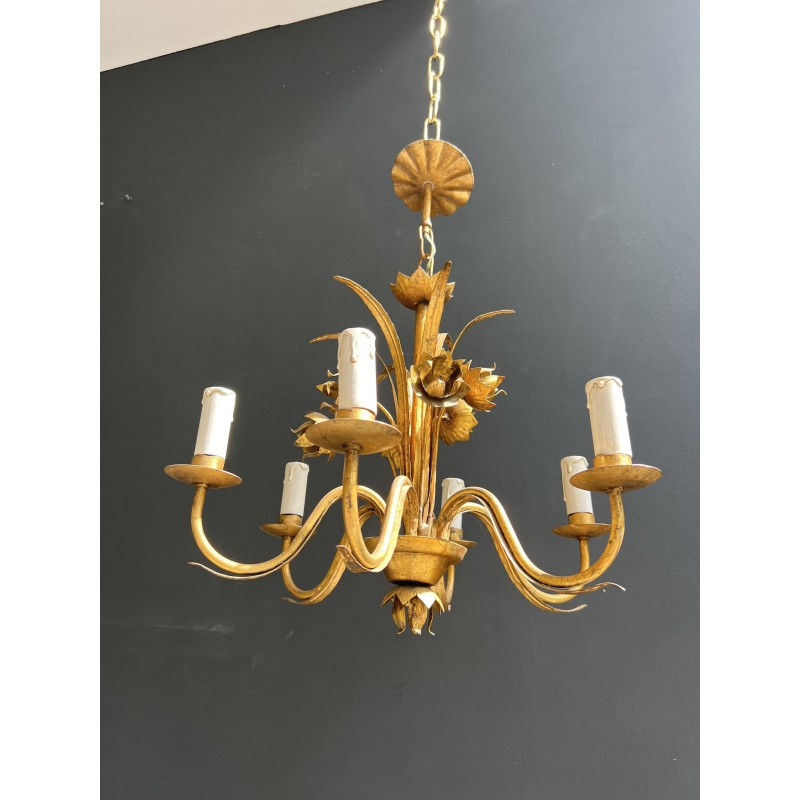 Lustre en Métal Doré | Maison Barrois