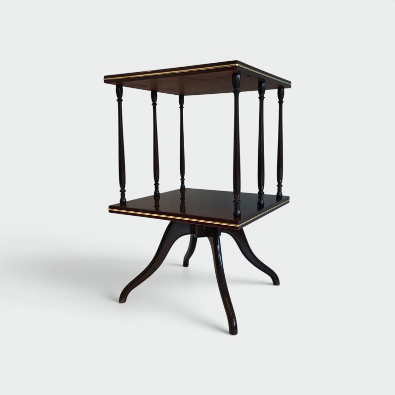 Revolving Two-Tier Table in Mahogany and | Maison Barrois