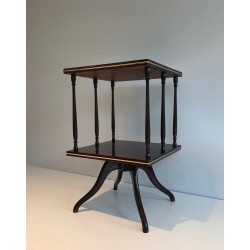 Revolving Two-Tier Table in Mahogany and | Maison Barrois