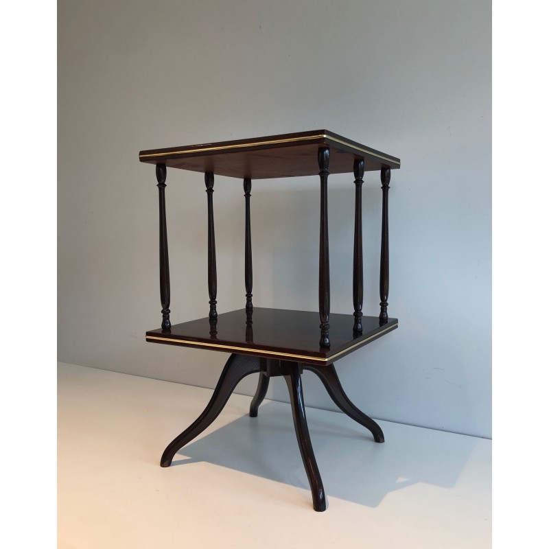 Revolving Two-Tier Table in Mahogany and | Maison Barrois