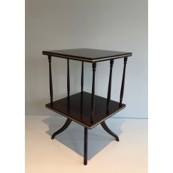 Revolving Two-Tier Table in Mahogany and | Maison Barrois