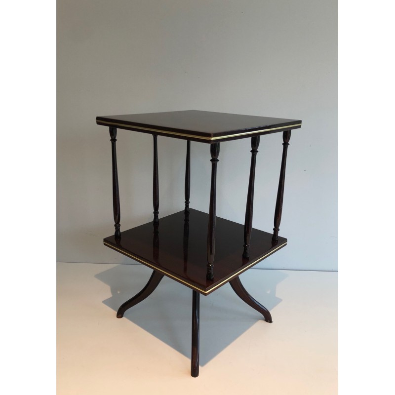 Revolving Two-Tier Table in Mahogany and | Maison Barrois