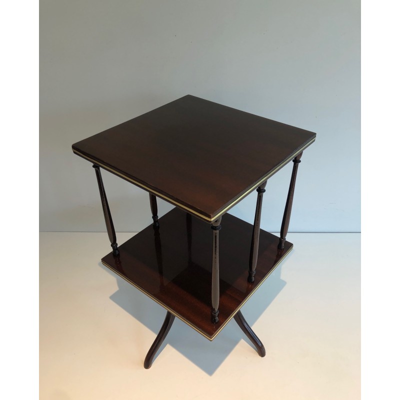 Revolving Two-Tier Table in Mahogany and | Maison Barrois