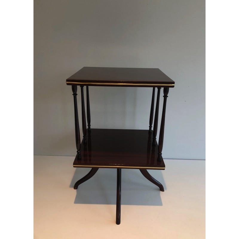Revolving Two-Tier Table in Mahogany and | Maison Barrois