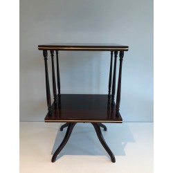 Revolving Two-Tier Table in Mahogany and | Maison Barrois