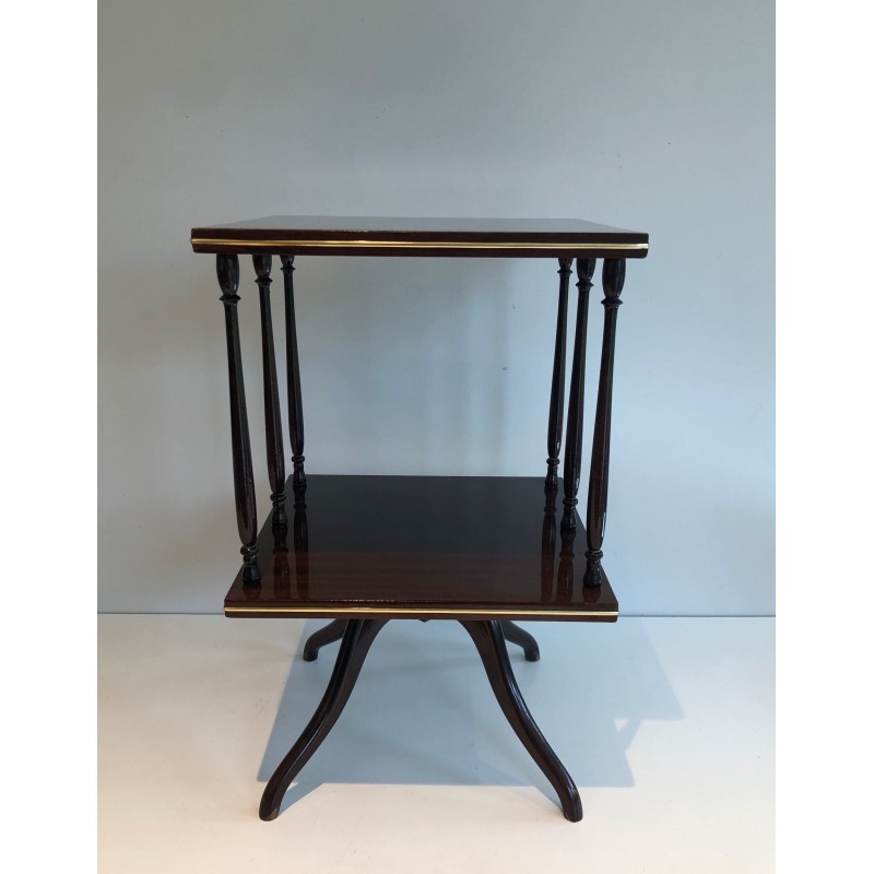 Revolving Two-Tier Table in Mahogany and | Maison Barrois