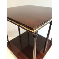 Revolving Two-Tier Table in Mahogany and | Maison Barrois